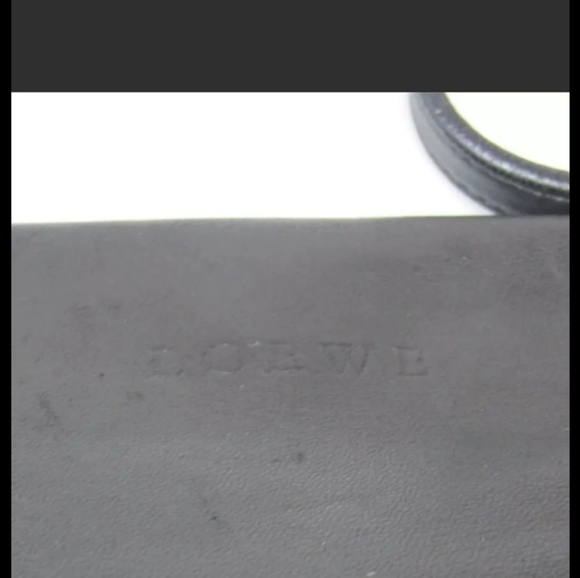 Loewe Black Authentic Black Leather Crossbody Bag Purse Gold Tone - Picture 8 of 12